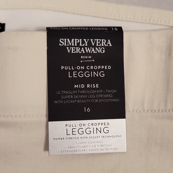 Simply Vera Silk Denim Pull on Legging 16 NWT - Picture 5 of 6